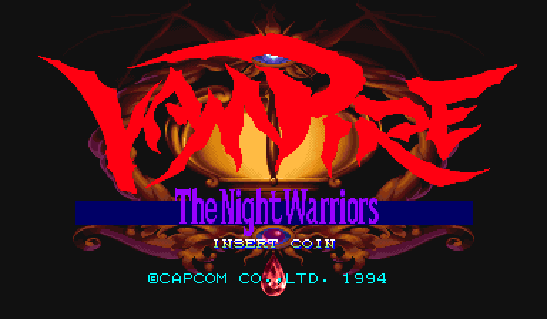 Vampire: The Night Warriors (Japan 940705) Title Screen